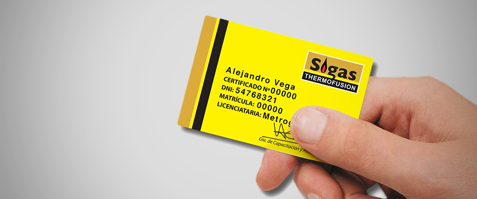 Nueva credencial SIGAS THERMOFUSIÓN