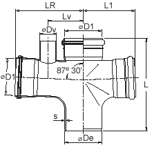 Esquema Ramal doble 180ºº